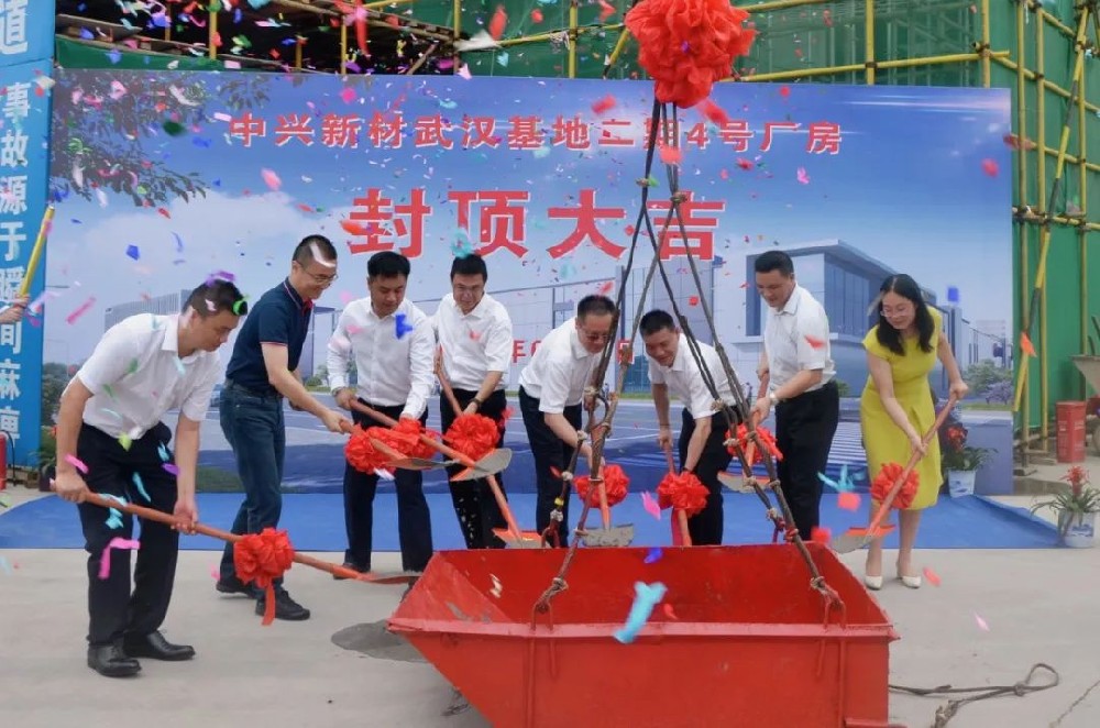 中兴新材武汉基地二期4号厂房封顶仪式
