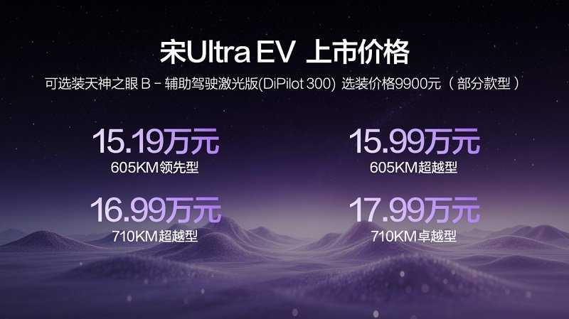 全系搭载比亚迪第二代刀片电池及闪充技术！宋Ultra EV正式上市
