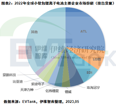 2022年全球小软包锂离子电池主要企业市场份额